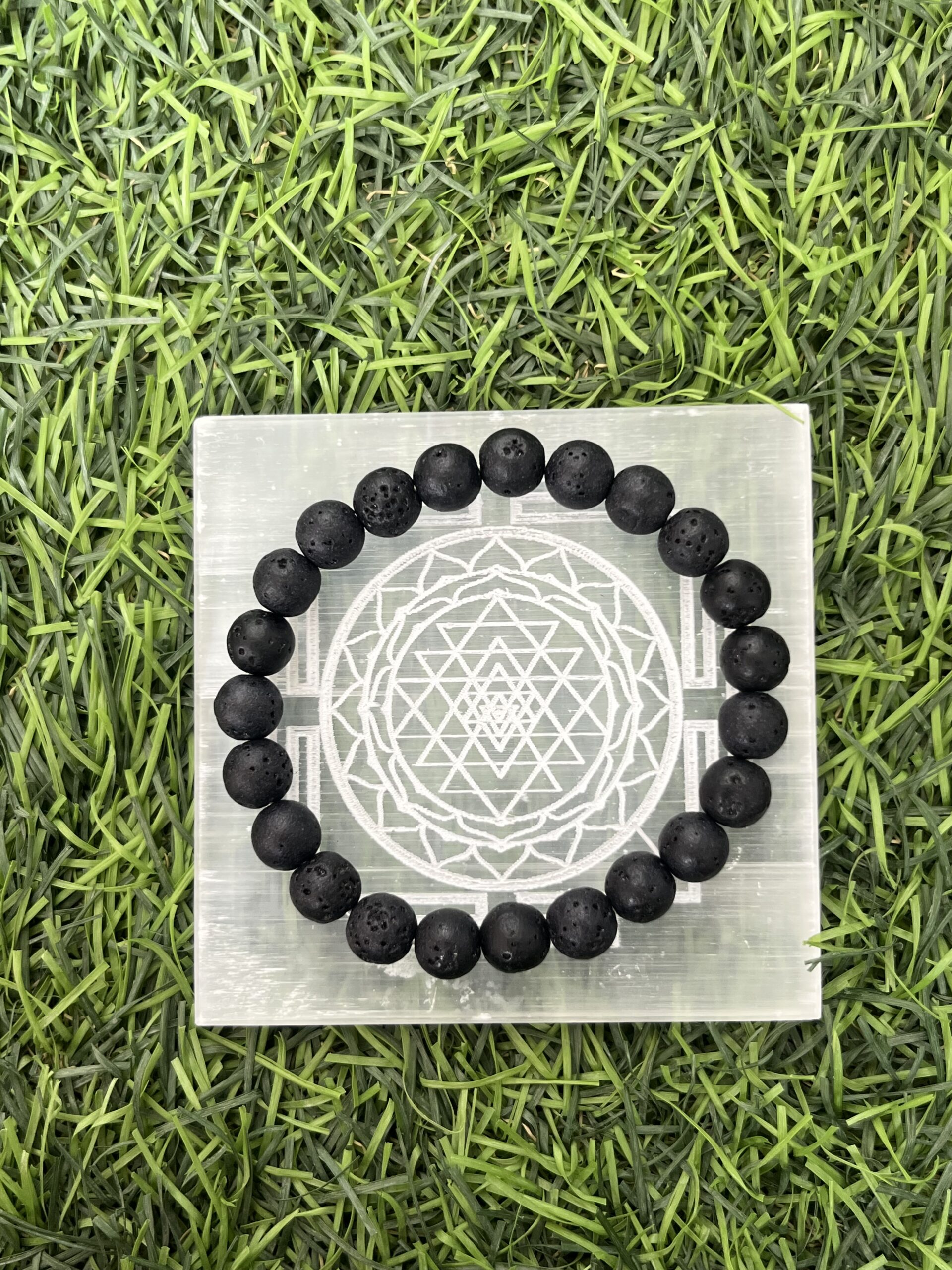 Mandirwood Lava Bead Bracelet for Men & Women | Natural Stone Stretch Anxiety Relief Bracelet