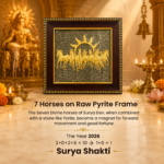 Mandirwood Seven Running Horses Decorative Frame, Luxury Vastu Gift, Positive Energy, Business Growth and Wealth Attraction Decor