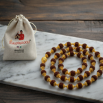 Mandirwood Gold Plated Rudraksha Mala, 108 Beads, Meditation, Spiritual Necklace