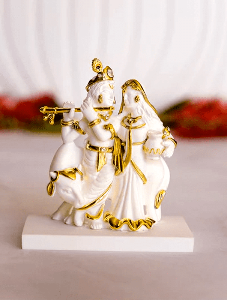 4.png Mandirwood SMALL RADHA KRISNA WITH COW - Image 1