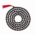Mandirwood Black Rudraksha Mala Beads, 4-8mm Sacred Chanting Meditation, Stress Relief Clarity