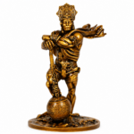 Mandirwood Golden Hanuman Idol 4 Inch Car Dashboard Murti for Protection, Strength, Positive Energy