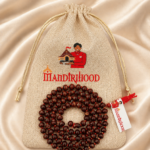 Mandirwood Natural Red Chandan Mala Necklace, 108 Beads, Meditation, Japa, Divine Energy (4-8mm)