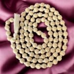 Mandirwood White Chandan Mala, 4-8mm Sandalwood Prayer Beads, Meditation, Spiritual Focus