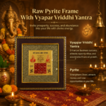 Mandirwood Maha Lakshmi Siddh Vyapar Vridhhi Yantra on Raw Pyrite Frame