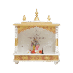 Mandirwood White Home Temple with Golden shade