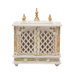 Mandirwood White Home Temple with Golden Shade