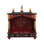 Mandirwood Dark Maroon Home Temple with Golden Shade - Image 3