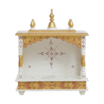 Mandirwood White Home Temple with Golden shade - Image 3