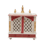 Mandirwood Dark Pink Home Temple with White Golden Shade - Image 3