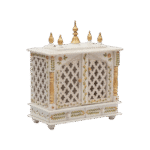 Mandirwood White Home Temple with Golden Shade - Image 2