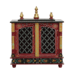 Mandirwood Maroon Home Temple with Multi Shade