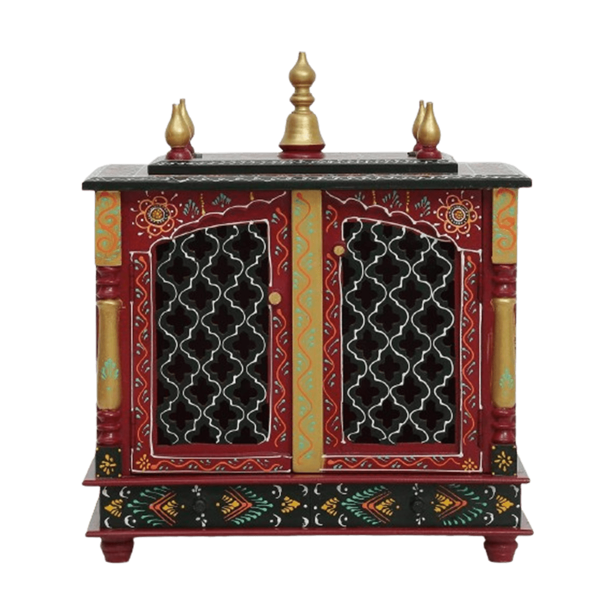 img3-min.png Mandirwood Maroon Home Temple with Multi Shade - Image 1