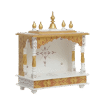 Mandirwood White Home Temple with Golden shade - Image 5