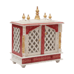 Mandirwood Dark Pink Home Temple with White Golden Shade - Image 5