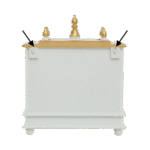 Mandirwood White Home Temple with Orange Golden Shade - Image 6