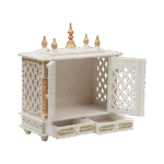 Mandirwood White Home Temple with Golden Shade - Image 3