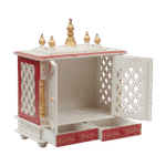 Mandirwood Dark Pink Home Temple with White Golden Shade - Image 6