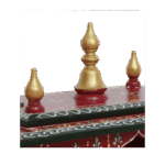 Mandirwood Dark Maroon Home Temple with Golden Shade - Image 7