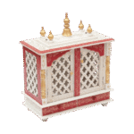 Mandirwood Dark Pink Home Temple with White Golden Shade - Image 7