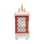 Mandirwood Dark Pink Home Temple with White Golden Shade - Image 8