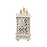 Mandirwood White Home Temple with Golden Shade - Image 4