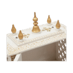 Mandirwood White Home Temple with Golden Shade - Image 5