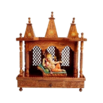 Mandirwood Natural Brown Home Temple with Assemble