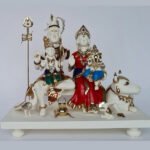 Mandirwood-Shiv Parivar With Stone Inlay