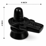 Mandirwood Black Stone Shivling 4 Inch | Authentic Stone Shiva Lingam for Home Mandir | Mahadev Shivling Idol for Puja, Abhishek - Image 2