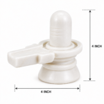 Mandirwood White Marble Shivling 4 Inch | Authentic Marble Shiva Lingam for Home Mandir | Mahadev Shivling Idol for Puja, Abhishek, Meditation & Spiritual Decor - Image 2