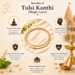 Mandirwood Tulsi Kanthi Mala | Tulsi Wood Beaded Necklace for Men & Women | Spiritual Neck Mala for Meditation, Yoga, Bhajan, Japa & Daily Devotional Wear | Single Layer - Image 2