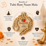 Mandirwood Radhe Radhe Tulsi Mala 108 Beads, Authentic Tulsi Wood Necklace for Japa, Meditation, Yoga, Prayer & Chanting, Natural Brown, 10–12 mm - Image 2