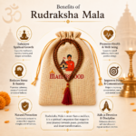 Mandirwood 5 Mukhi Rudraksha Mala, 108 Beads Necklace, Authentic Natural Rudraksha Prayer Mala for Meditation, Yoga, Prayer & Chanting (3–4 mm, Saffron) - Image 3