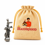 Mandirwood Hanuman Pendant with Premium Drawstring Pooja Pouch | Silver-Tone Bajrangbali Pendant | Spiritual Gift for Pooja, Devotion & Protection
