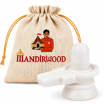 Mandirwood White Marble Shivling 4 Inch | Authentic Marble Shiva Lingam for Home Mandir | Mahadev Shivling Idol for Puja, Abhishek, Meditation & Spiritual Decor