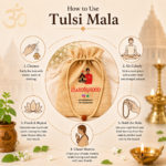 Mandirwood Tulsi Kanthi Mala with Rudraksha Bead, Holy Basil Beads Necklace for Prayer, Meditation, Chanting & Daily Devotional Wear - Image 3