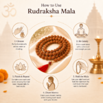 Mandirwood 5 Mukhi Rudraksha Mala, 108 Beads Necklace, Authentic Natural Rudraksha Prayer Mala for Meditation, Yoga, Prayer & Chanting (5–6 mm, Saffron) - Image 4