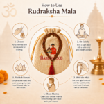 Mandirwood 5 Mukhi Rudraksha Mala, 108 Beads Necklace, Authentic Natural Rudraksha Prayer Mala for Meditation, Yoga, Prayer & Chanting (3–4 mm, Saffron) - Image 4