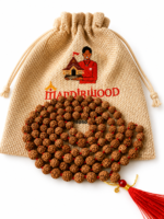 Mandirwood 5 Mukhi Rudraksha Mala, 108 Beads for Meditation & Prayer, Natural Brown Rudraksha Beads – 5–6 mm beads, Ideal for Daily Meditation, Chanting, Prayer and Spiritual Practice