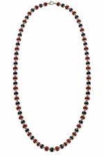 Mandirwood Authentic Rudraksha With Karungali Mala Ebony Wood Beaded Spiritual Necklace With Silver Capping For Regular Use - Image 5