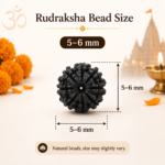 Mandirwood Black Rudraksha Mala, 5 Mukhi 108 Beads Necklace, Natural Rudraksha Prayer Mala for Meditation, Yoga, Prayer & Chanting (5–6 mm, Black) - Image 5