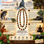Mandirwood Authentic Rudraksha With Karungali Mala Ebony Wood Beaded Spiritual Necklace With Silver Capping For Regular Use - Image 7