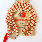 Mandirwood Hare Ram Hare Krishna Tulsi Mala 108 Beads, Authentic Engraved Tulsi Wood Necklace for Japa, Meditation, Yoga, Prayer & Chanting (10–12 mm, Natural Brown)