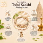 Mandirwood Tulsi Kanthi Mala | Tulsi Wood Beaded Necklace for Men & Women | Spiritual Neck Mala for Meditation, Yoga, Bhajan, Japa & Daily Devotional Wear | Double Layer - Image 4