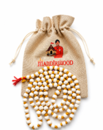 Mandirwood Tulsi Mala, Authentic 108 Beads Tulsi Wood Necklace for Meditation, Yoga, Prayer & Chanting (Natural Plain, 8–10mm)