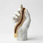 Mandirwood Rudraksha Beaded Bracelet with Golden Finish, Traditional Spiritual Bracelet with Mandirwood Jute Potli Bag for Meditation, Prayer, Daily Wear & Gifting - Image 4