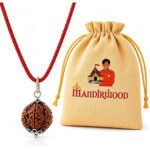 Mandirwood Authentic Single Bead Rudraksha Pendant Necklace for Men & Women | Spiritual Mala for Meditation, Yoga, Prayer & Daily Wear