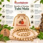 Mandirwood Authentic Tulsi Mala With Golden Capping Tulsi Beaded Japa Mala For Meditation Mantra Chanting And Daily Wear - Image 2