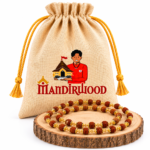 Mandirwood Premium Natural Rudraksha Golden Capped Mala | Gold-Plated Capped Beads Rosary Chain for Prayer, Chanting & Daily Wear - Image 2